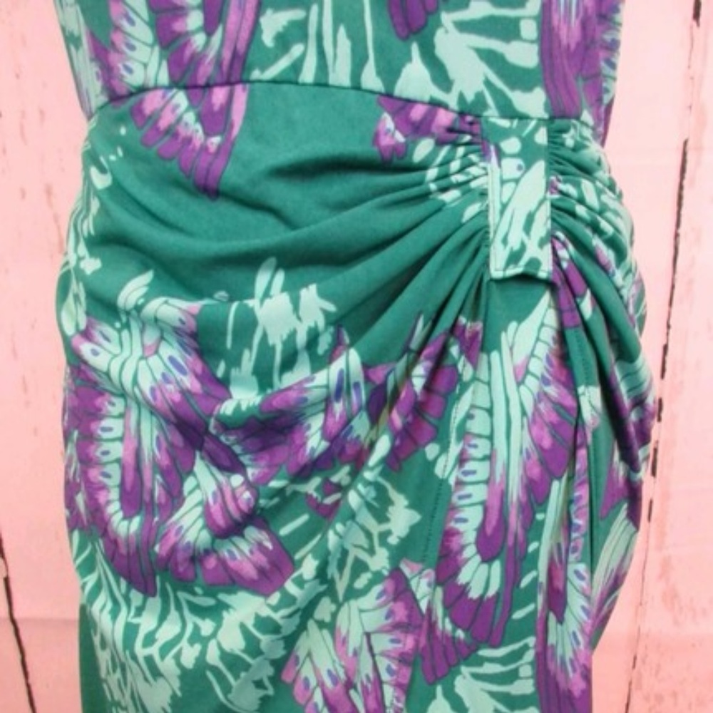 Gianni Bini Green Above Knee One Shoulder dress - Picture 4 of 5